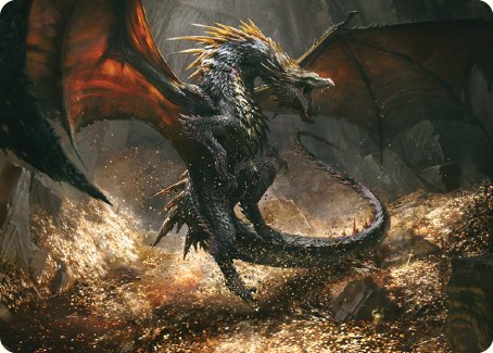 Cavern-Hoard Dragon Art Card [The Lord of the Rings: Tales of Middle-earth Art Series] | Yard's Games Ltd