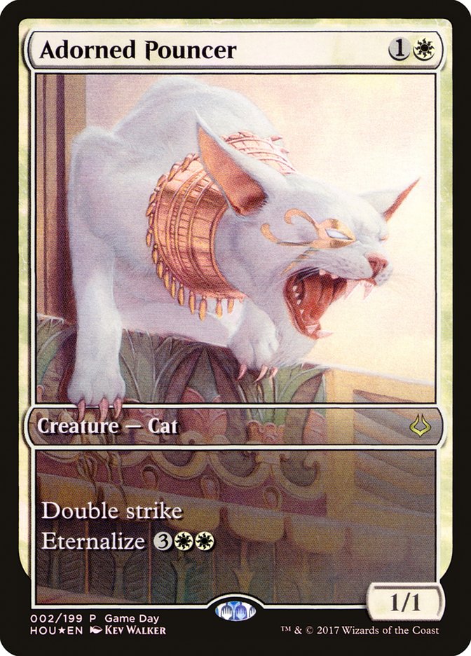 Adorned Pouncer (Game Day) (Full Art) [Hour of Devastation Promos] | Yard's Games Ltd