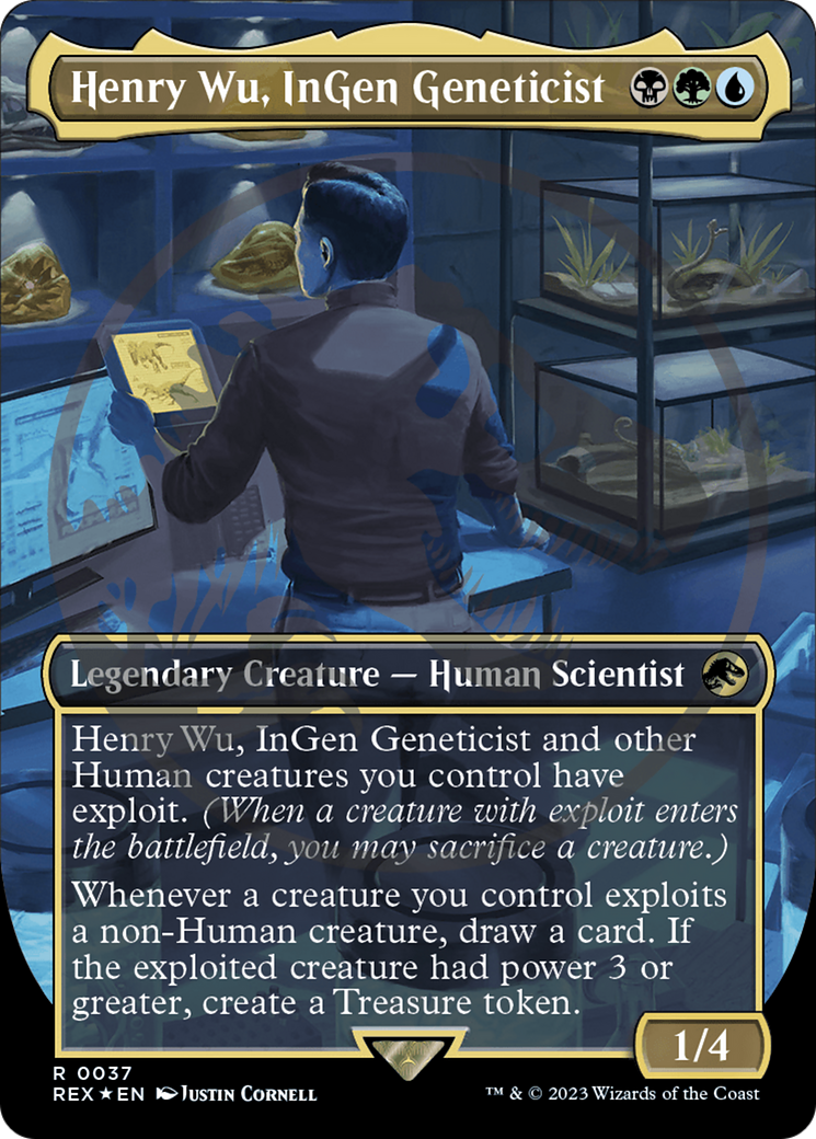 Henry Wu, InGen Geneticist Emblem (Borderless) [Jurassic World Collection Tokens] | Yard's Games Ltd