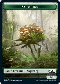 Saproling // Zombie Double-Sided Token [Core Set 2021 Tokens] | Yard's Games Ltd