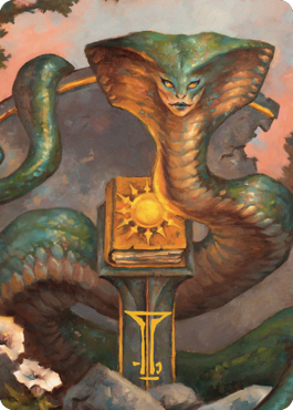 Guardian Naga Art Card (Gold-Stamped Signature) [Commander Legends: Battle for Baldur's Gate Art Series] | Yard's Games Ltd