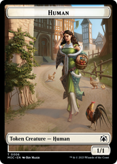 Zombie Knight // Human (6) Double-Sided Token [March of the Machine Commander Tokens] | Yard's Games Ltd