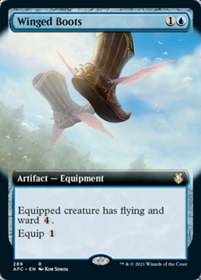 Winged Boots (Extended Art) [Dungeons & Dragons: Adventures in the Forgotten Realms Commander] | Yard's Games Ltd