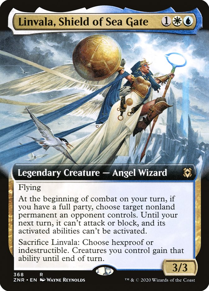 Linvala, Shield of Sea Gate (Extended Art) [Zendikar Rising] | Yard's Games Ltd