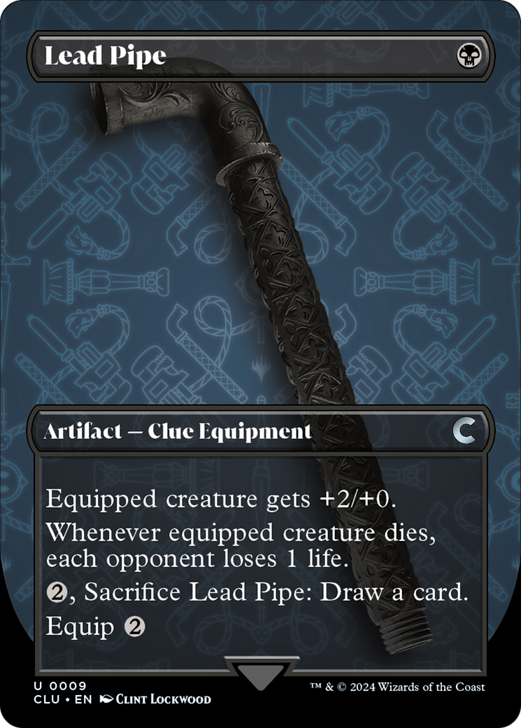 Lead Pipe (Borderless) [Ravnica: Clue Edition] | Yard's Games Ltd