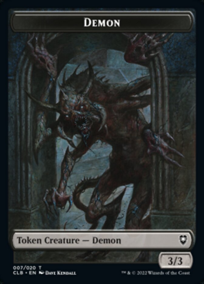 Treasure // Demon Double-Sided Token [Commander Legends: Battle for Baldur's Gate Tokens] | Yard's Games Ltd