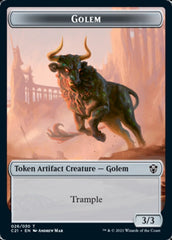 Golem (026) // Thopter Double-Sided Token [Commander 2021 Tokens] | Yard's Games Ltd