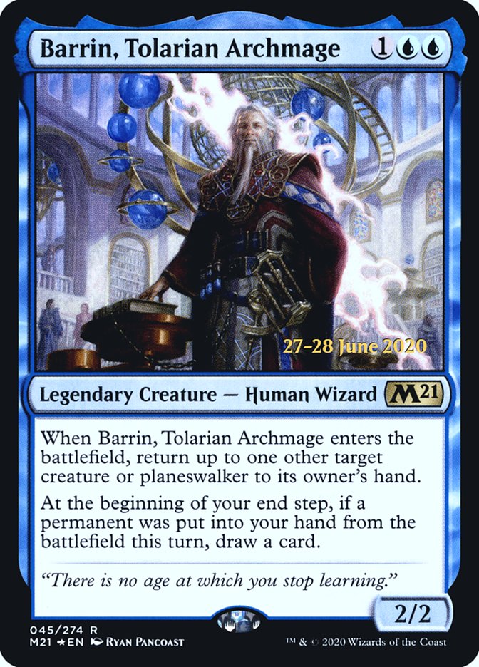 Barrin, Tolarian Archmage [Core Set 2021 Prerelease Promos] | Yard's Games Ltd