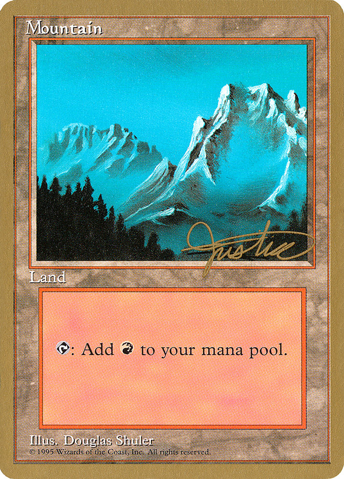 Mountain (mj374) (Mark Justice) [Pro Tour Collector Set] | Yard's Games Ltd