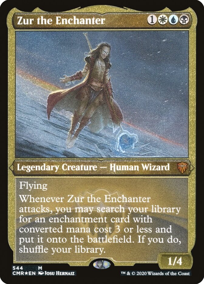 Zur the Enchanter (Etched) [Commander Legends] | Yard's Games Ltd