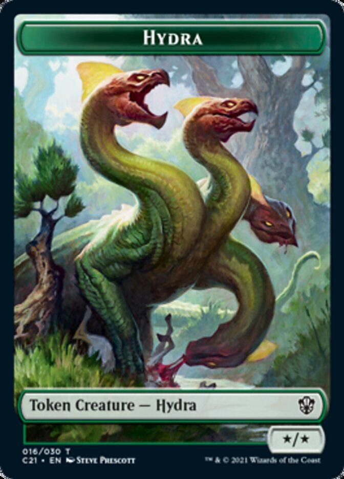 Hydra // Boar Double-Sided Token [Commander 2021 Tokens] | Yard's Games Ltd