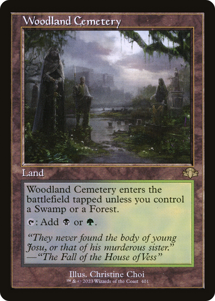 Woodland Cemetery (Retro) [Dominaria Remastered] | Yard's Games Ltd