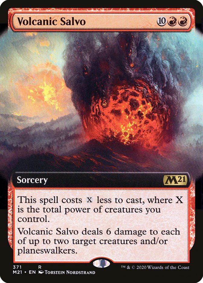 Volcanic Salvo (Extended Art) [Core Set 2021] | Yard's Games Ltd