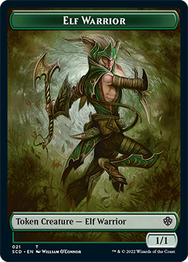 Elf Warrior // Soldier Double-Sided Token [Starter Commander Decks] | Yard's Games Ltd