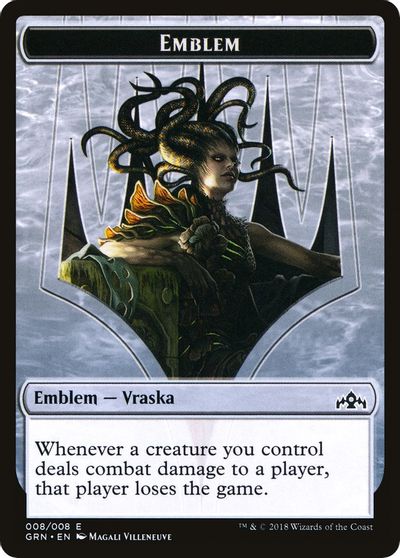 Vraska Emblem // Human Double-Sided Token [Challenger Decks 2020 Tokens] | Yard's Games Ltd