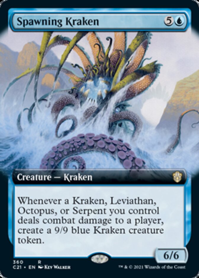 Spawning Kraken (Extended Art) [Commander 2021] | Yard's Games Ltd