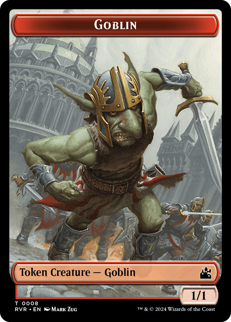 Goblin (0008) // Zombie Double-Sided Token [Ravnica Remastered Tokens] | Yard's Games Ltd