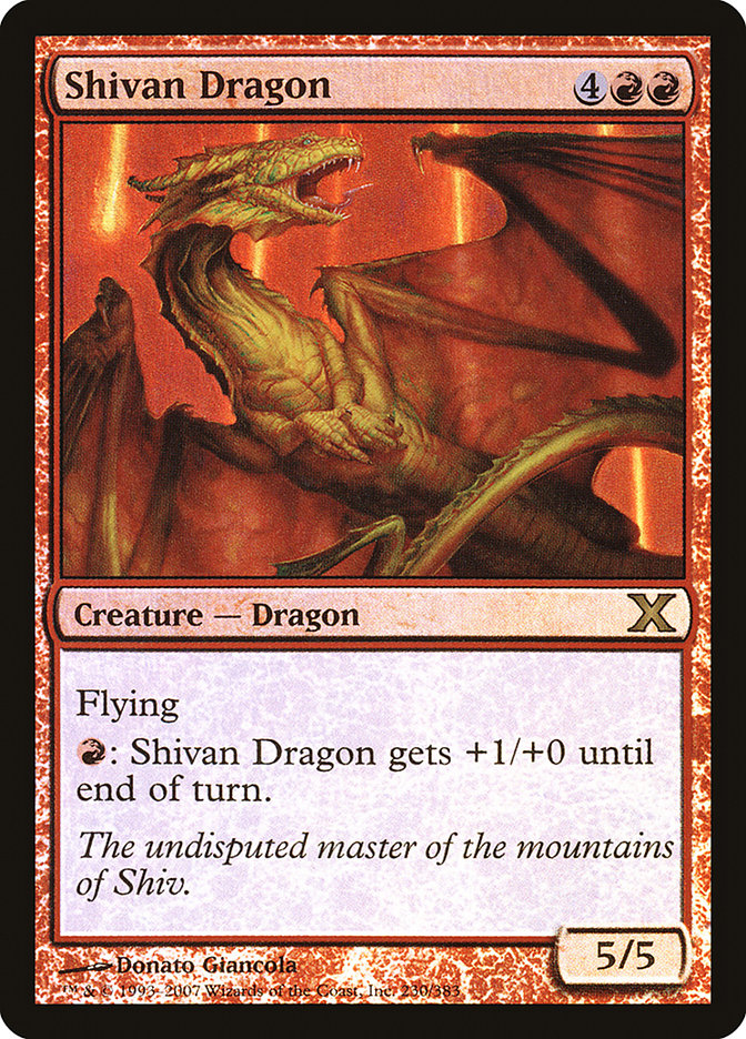 Shivan Dragon (Premium Foil) [Tenth Edition] | Yard's Games Ltd