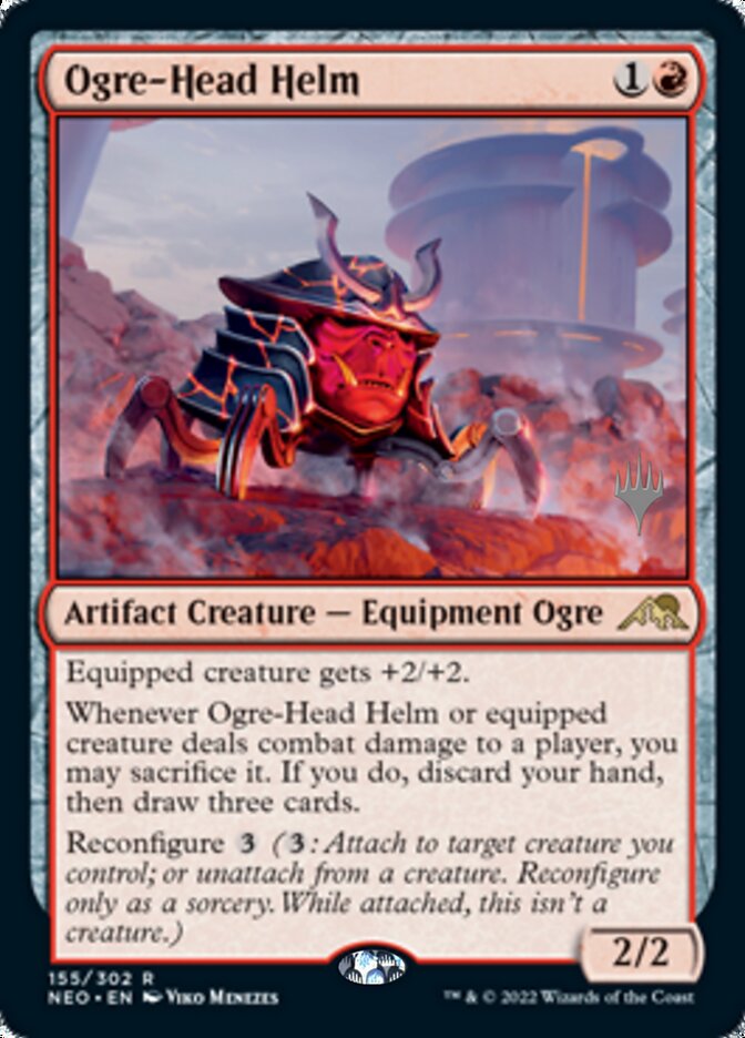 Ogre-Head Helm (Promo Pack) [Kamigawa: Neon Dynasty Promos] | Yard's Games Ltd