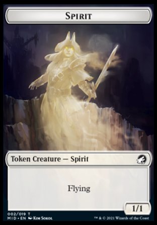 Spirit Token [Innistrad: Midnight Hunt Tokens] | Yard's Games Ltd