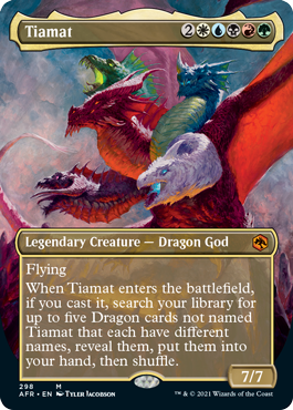 Tiamat (Borderless Alternate Art) [Dungeons & Dragons: Adventures in the Forgotten Realms] | Yard's Games Ltd