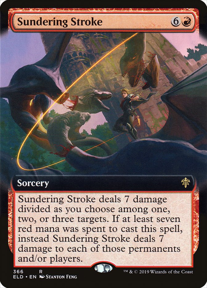 Sundering Stroke (Extended Art) [Throne of Eldraine] | Yard's Games Ltd