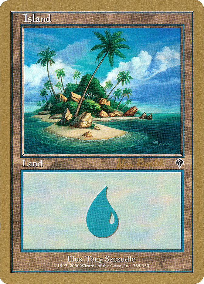 Island (ab335b) (Alex Borteh) [World Championship Decks 2001] | Yard's Games Ltd