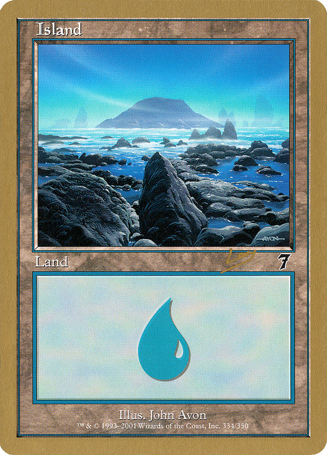 Island (rl334) (Raphael Levy) [World Championship Decks 2002] | Yard's Games Ltd