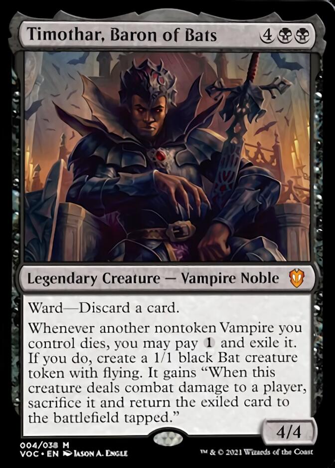 Timothar, Baron of Bats [Innistrad: Crimson Vow Commander] | Yard's Games Ltd