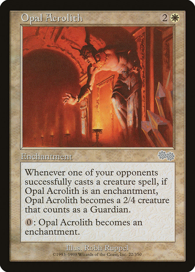 Opal Acrolith [Urza's Saga] | Yard's Games Ltd