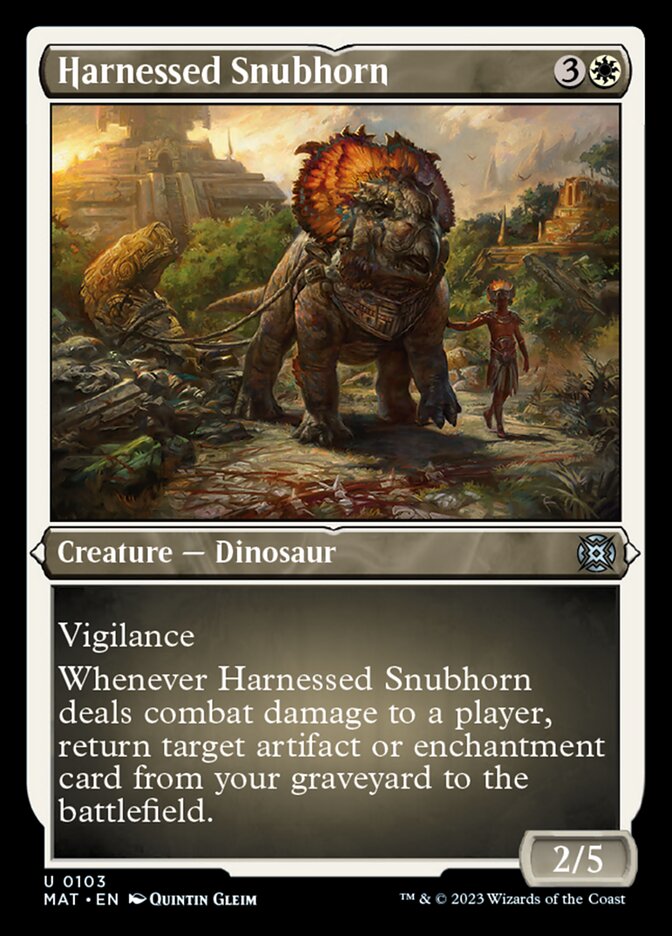 Harnessed Snubhorn (Foil Etched) [March of the Machine: The Aftermath] | Yard's Games Ltd