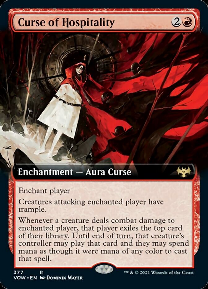 Curse of Hospitality (Extended Art) [Innistrad: Crimson Vow] | Yard's Games Ltd