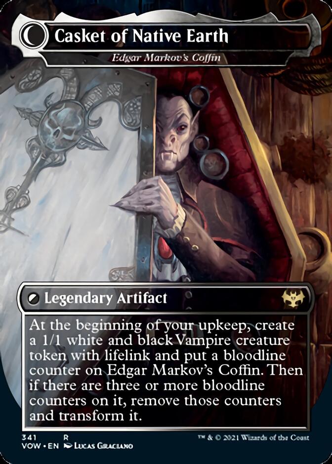 Edgar, Charmed Groom // Edgar Markov's Coffin - Dracula the Voyager // Casket of Native Earth [Innistrad: Crimson Vow] | Yard's Games Ltd