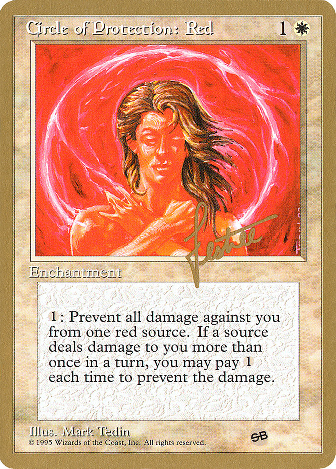 Circle of Protection: Red (Bertrand Lestree) (SB) (4ED) [Pro Tour Collector Set] | Yard's Games Ltd