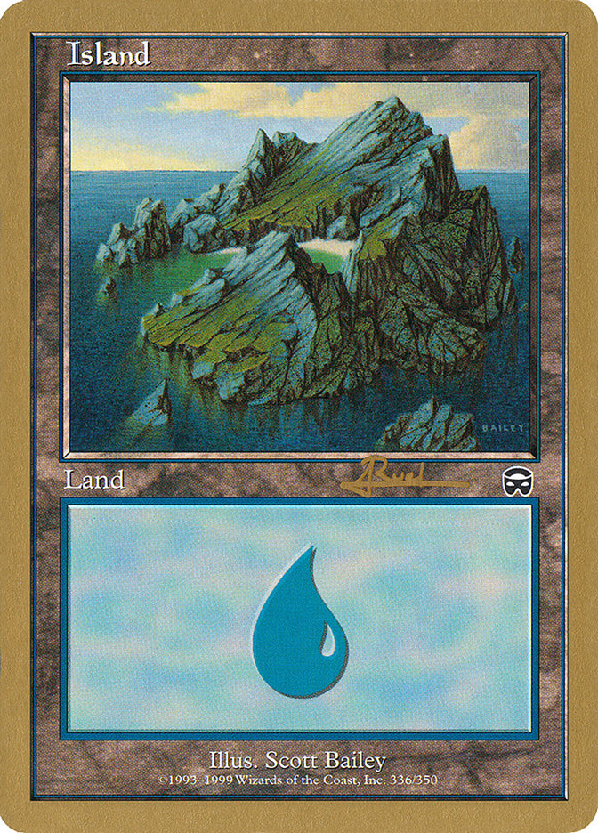 Island (ar336a) (Antoine Ruel) [World Championship Decks 2001] | Yard's Games Ltd