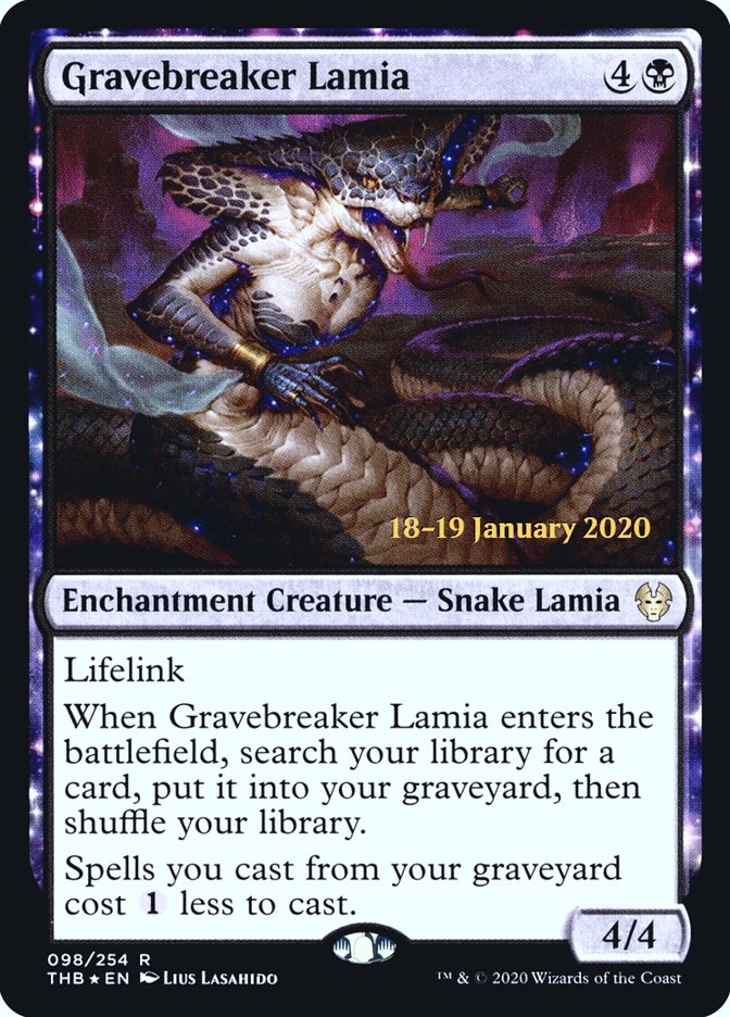 Gravebreaker Lamia [Theros Beyond Death Prerelease Promos] | Yard's Games Ltd