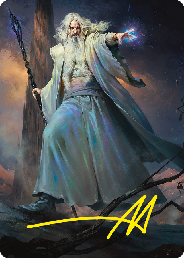 Saruman of Many Colors Art Card (Gold-Stamped Signature) [The Lord of the Rings: Tales of Middle-earth Art Series] | Yard's Games Ltd