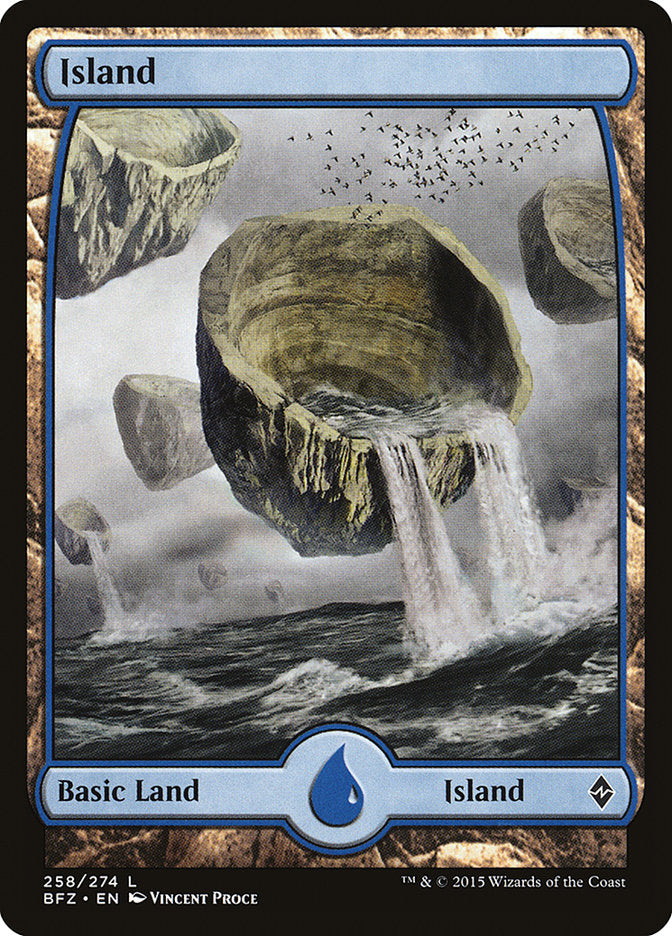 Island (258) (Full Art) [Battle for Zendikar] | Yard's Games Ltd