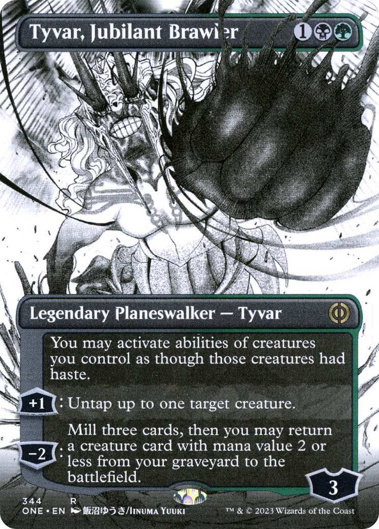 Tyvar, Jubilant Brawler (Borderless Manga) [Phyrexia: All Will Be One] | Yard's Games Ltd