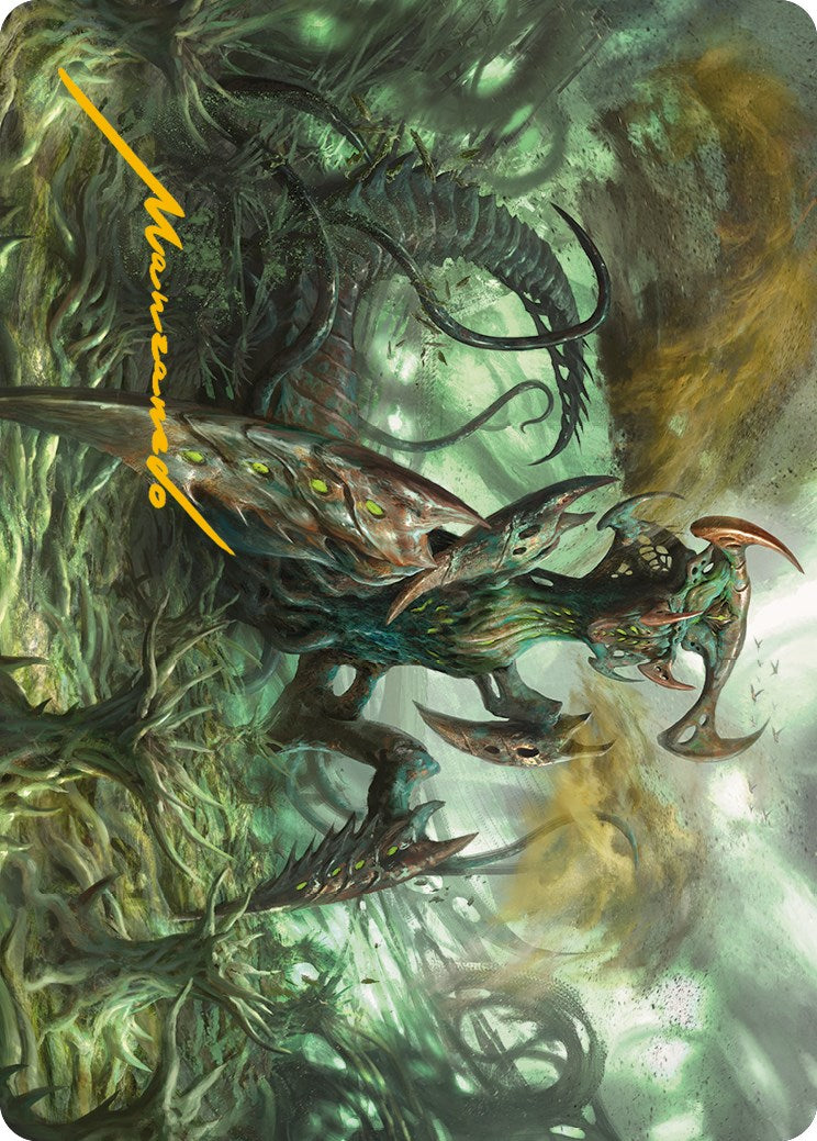 Zopandrel, Hunger Dominus Art Card (Gold-Stamped Signature) [Phyrexia: All Will Be One Art Series] | Yard's Games Ltd