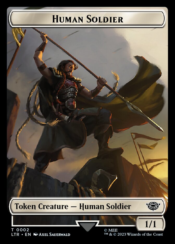 Human Soldier Token (02) [The Lord of the Rings: Tales of Middle-Earth Tokens] | Yard's Games Ltd