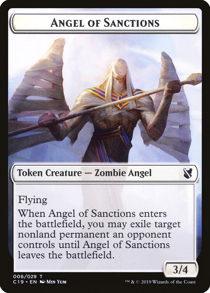 Angel of Sanctions Token [Commander 2019 Tokens] | Yard's Games Ltd