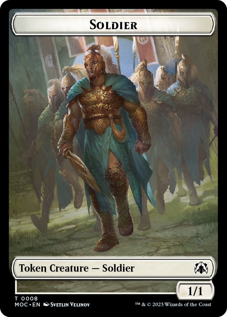 Soldier // Insect Double-Sided Token [March of the Machine Commander Tokens] | Yard's Games Ltd