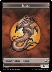 Goblin // Sliver Double-Sided Token [March of the Machine Commander Tokens] | Yard's Games Ltd