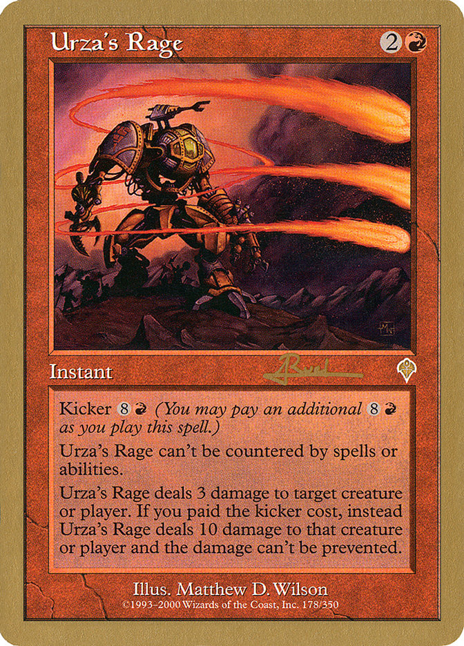 Urza's Rage (Antoine Ruel) [World Championship Decks 2001] | Yard's Games Ltd