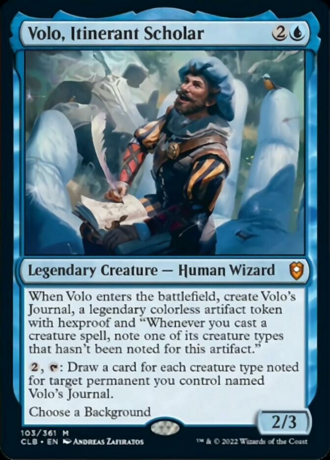 Volo, Itinerant Scholar [Commander Legends: Battle for Baldur's Gate] | Yard's Games Ltd