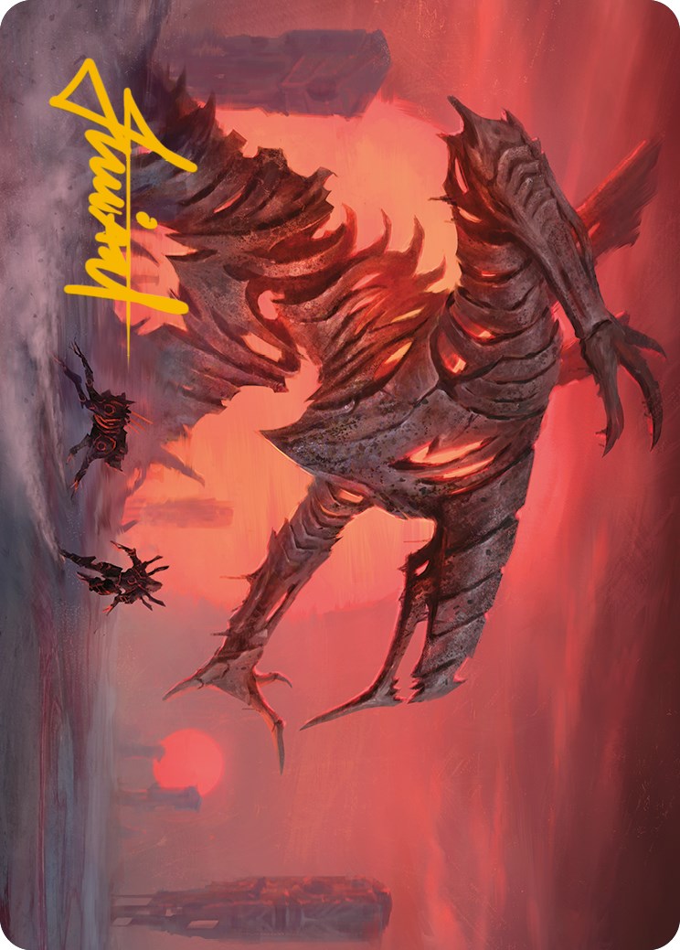 Red Sun's Zenith Art Card (Gold-Stamped Signature) [Phyrexia: All Will Be One Art Series] | Yard's Games Ltd