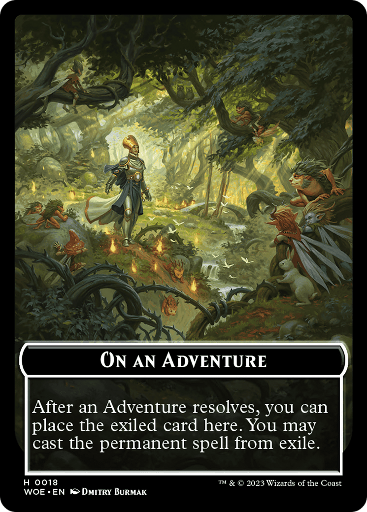 Wicked Role / Cursed Role // Emblem - On An Adventure Double-Sided Token [Wilds of Eldraine Tokens] | Yard's Games Ltd