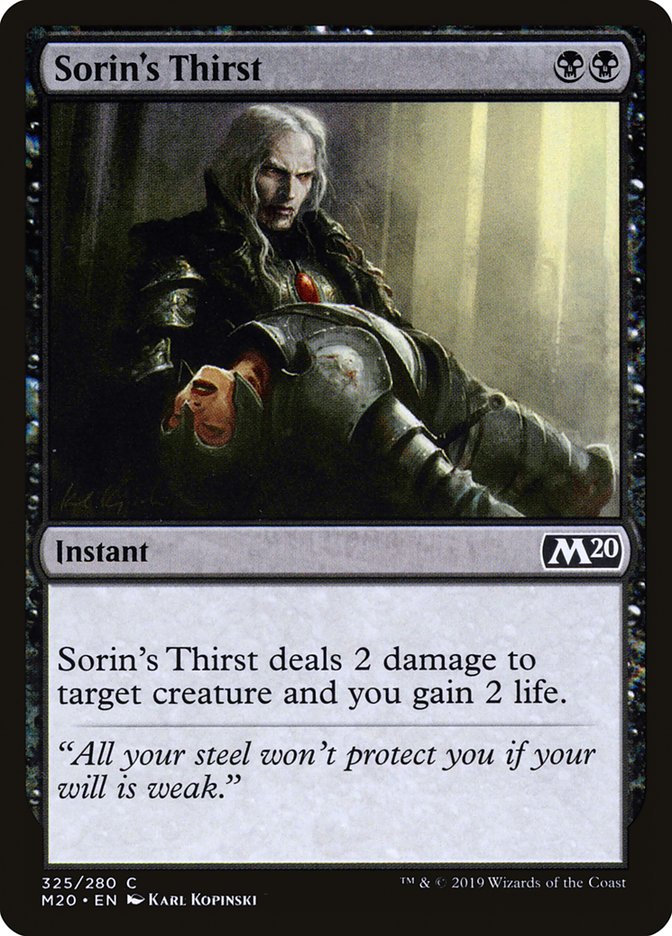 Sorin's Thirst [Core Set 2020] | Yard's Games Ltd