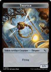 Thopter // Rhino Warrior Double-Sided Token [Murders at Karlov Manor Commander Tokens] | Yard's Games Ltd